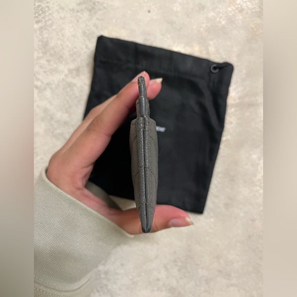 saint laurent Monogram Leather Credit Card Case in storm - Picture 11 of 16